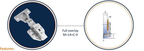 3D Auto Close Hinges VAP CL 07