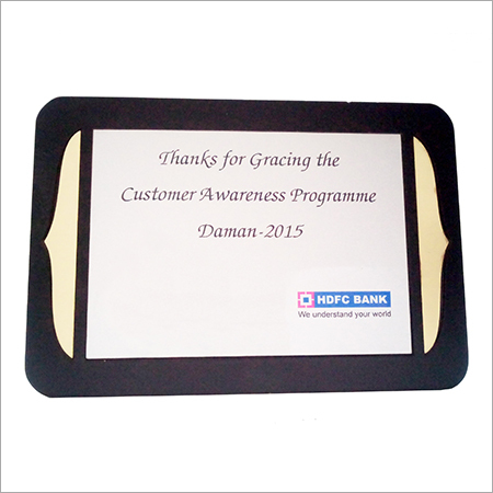 Certificate Plaque