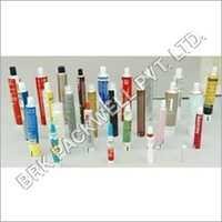 Collapsible Printed Tubes - Aluminum, 20-40 Mm Size, Red, Round Design - Airtight Screw Cap, Offset Printed Surface For Moisture Protection
