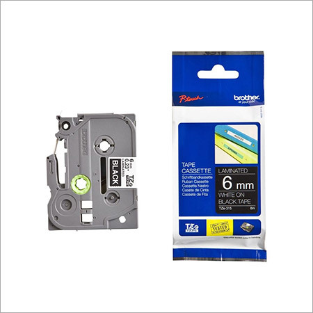 TZe 315 White on Black - Plastic Label Tape 9mm x 8m, Durable Labels, Sharp Text, Strong Adhesion