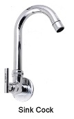 Sink Cock - Brass, 15cm Height, Chrome Finish, 6L/min Flow Rate | Easy Installation, Durable Design, Precise Control, Water Efficient, Wall Mounted