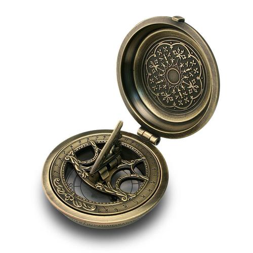 Antique Brass Nautical Pocket Sundial