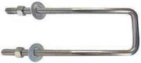 Square U Bolts - Mild Steel, 4 Inch Size, Silver Color, Galvanized Treatment | Lightweight 10g For Industrial Assembly Use