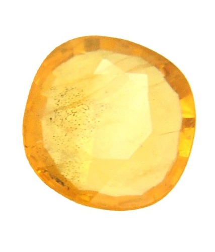 4.25 Ratti Natural Bangkok Yellow Sapphire/Pukhraj - 11.26x10.51x2.64 mm, Cushion Faceted, 3.70 Cts, Certificate Specified Treatment