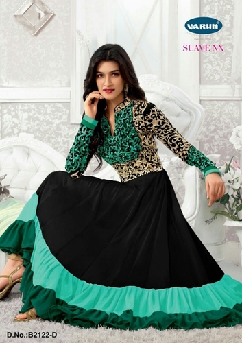 SUAVE BLACK NX, GEORGETTE PARTY WEAR SUIT