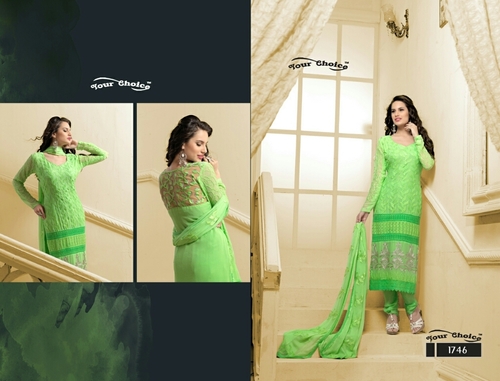 पाउंड्स जॉर्जेट स्ट्रेट डिज़ाइनर और एम्ब्रायडरी पैटर्न