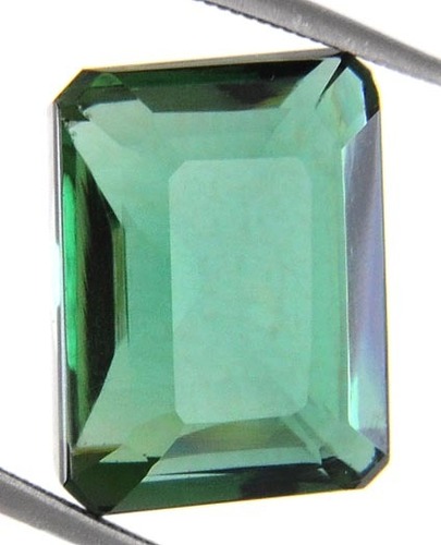 10.85 Cts Natural Emerald Cut Green Amethyst - 14.42x10.89x7.64mm, Hue Enhanced, Saturn Substitute