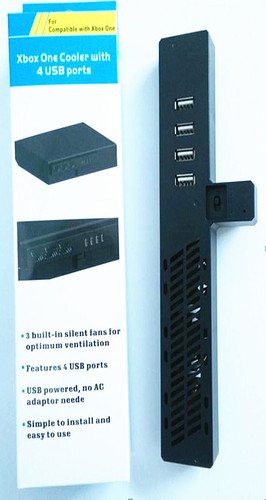 blakc 4 usb ports usb expand HUB fan for xbox one