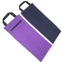 Yoga Sand Bag - Cotton Twill / Canvas, 42x18 Cm, Black & Purple | Ideal For Meditation, Waterproof Inner Nylon, 5kg Weight