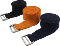 Yoga Strap/belt Metallic Adjuster - 100% Cotton, 38mm Width | Custom Lengths, D-ring & Metallic Buckles, Machine Washable, Various Colors