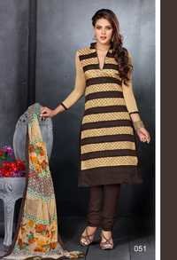 Online Indian Dresses - Chanderi Cotton Top, Cotton Bottom, Beige, Nazneen Dupatta | Semi-stitched, Party Festival Wear, Variety