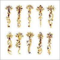 Designers Fancy Bindi - Metal and Stones, Varied Sizes | Intricate Design, Glossy Finish, Smooth Edges, Lightweight, Skin Friendly