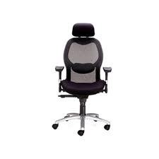 Godrej Net Chair - Mesh, Metal, Black, Adjustable Height | Ergonomic, Breathable, Lumbar Support, Headrest, 120kg Capacity