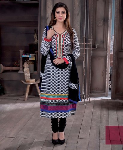 Beguiling White Straight Cut Salwar Kameez