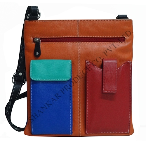 Multi Color Leather Sling Bag