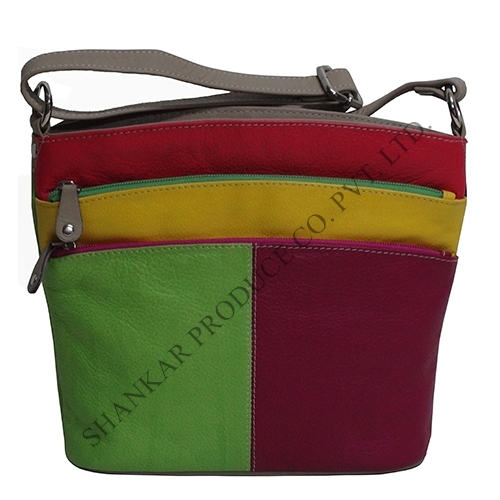 Multi Color Leather Crossbody Bag
