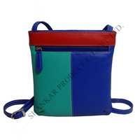 Multi Color Leather Sling Crossbody Shoulder Bag