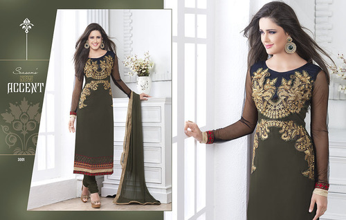 Semi Stitched Salwar Suit