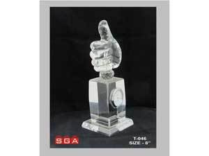 Crystal Hand Trophy