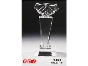 Crystal Hand Trophy