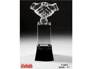 Crystal Hand Trophy