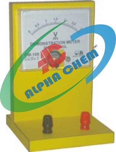 Demonstration Vertical Meter - Wooden Stand 115x115x175mm Approx. Yellow | Compact Size Clear Markings Durable Design Educational Tool