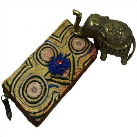 Card Wallet With Zari Design