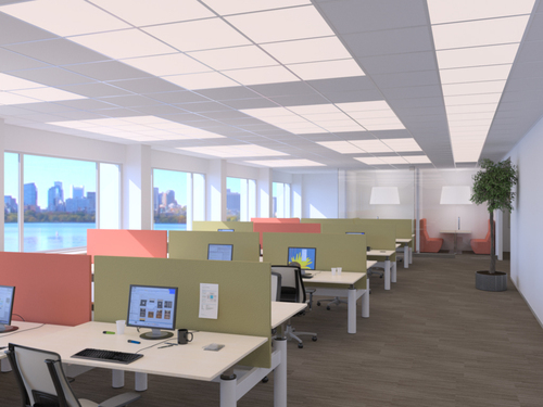 Office Lighting - Aluminum 2' x 2' Downlights | 3000-6500K Color Temp, 1500-3000lm Bright Light, Energy Efficient, 50,000 hrs Lifespan, Mood Enhancement