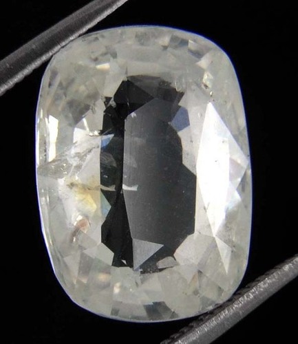 7.20 Ct Colorless White Sapphire Pukhraj Stone