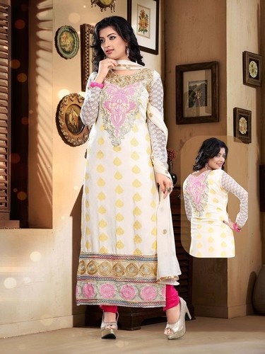 Culture Off White Color Casual Salwar Suit