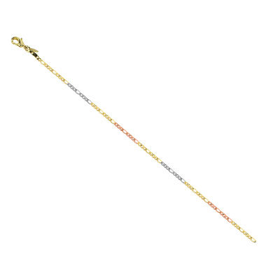 TRI-COLOR GOLD PLATED CHAIN