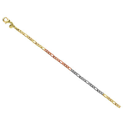 TRI-COLOR GOLD PLATED CHAIN