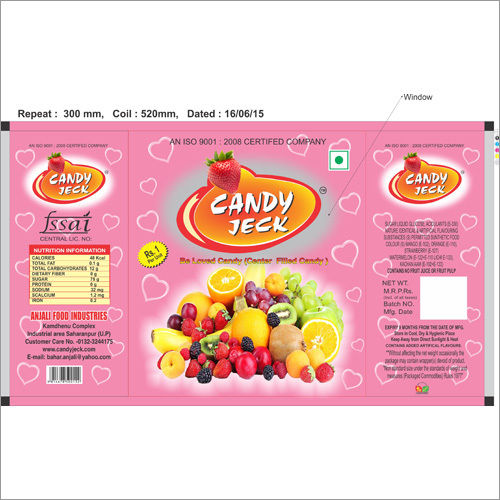 Strawberry heart center filled candy By ANJALI FOOD INDUSTRIES