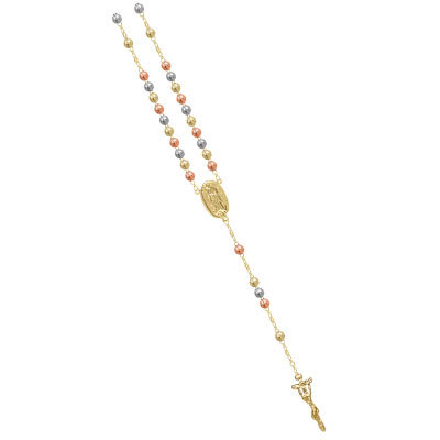 Three Tone Gold Plated Rosary