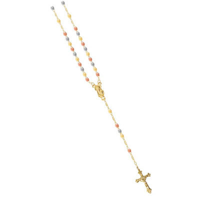 THREE TONE ROSARY GOLD