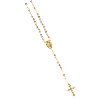 THREE TONE ROSARY GOLD