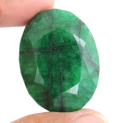 147.35 Cts Oval Mixed Cut Natural Emerald Gemstone