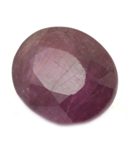 4.16 Cts Natural Ruby Gemstone - 9.81x8.22x5.57 mm, Purple-Red Oval Mixed Cut, Burma Origin, Certified Treatment