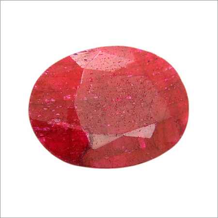 Oval Faceted Manik 4.25 Ratti Natural Ruby Gemstone