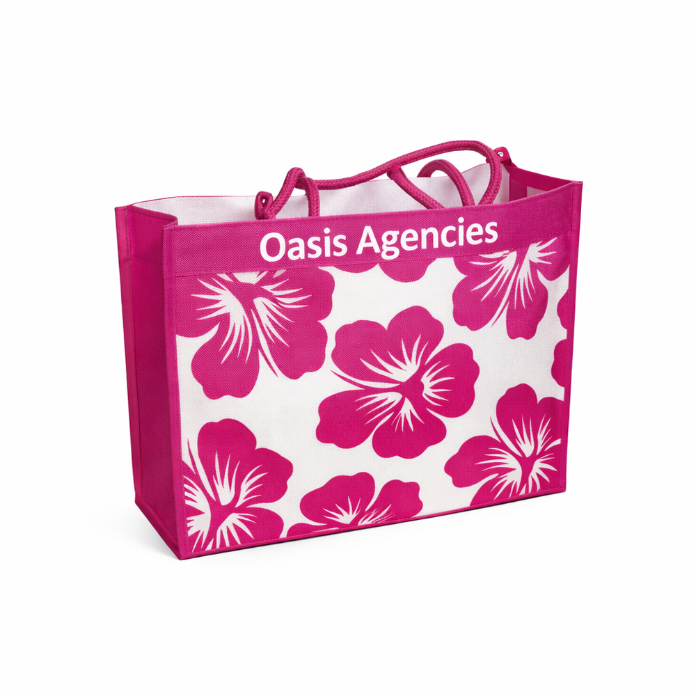 Printed Jute Beach Bag