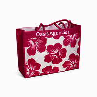 Printed Jute Beach Bag