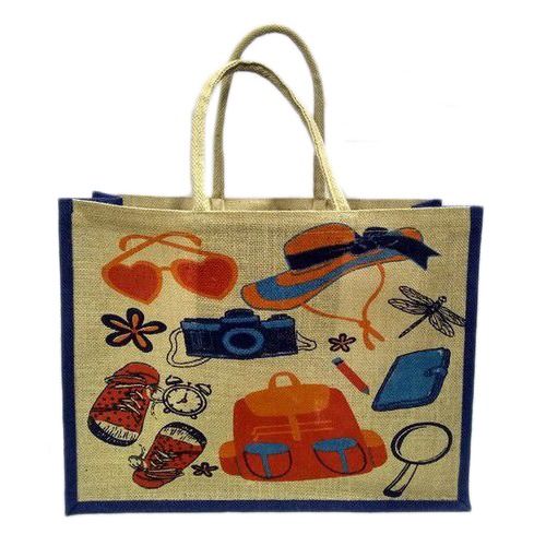 Printed Natural Jute Bag