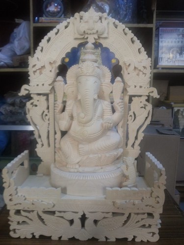 Wooden Ganesha Statue