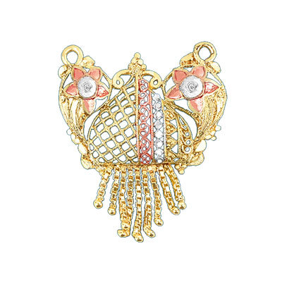 TWO FLOWER DESIGN PENDENT