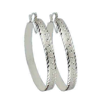 6MM SILVER PLATED HOOP EARRINGS