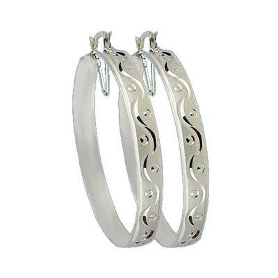 6MM SILVER PLATED HOOP EARRINGS