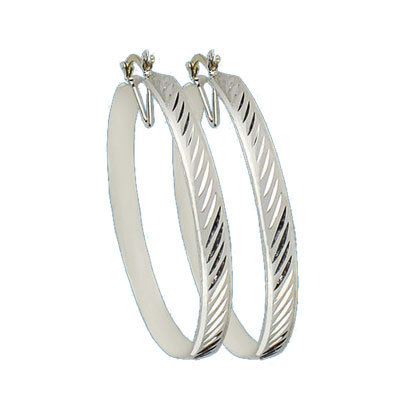 6MM SILVER PLATED HOOP EARRINGS