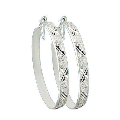 6MM SILVER PLATED HOOP EARRINGS