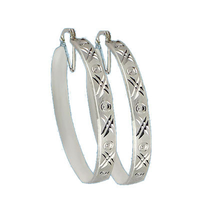 6MM SILVER PLATED HOOP EARRINGS
