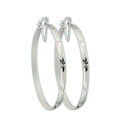 6MM SILVER PLATED HOOP EARRINGS